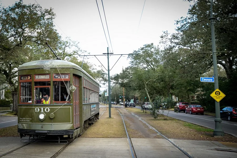 Streetcar Down St. Charles Avenue, New Orleans