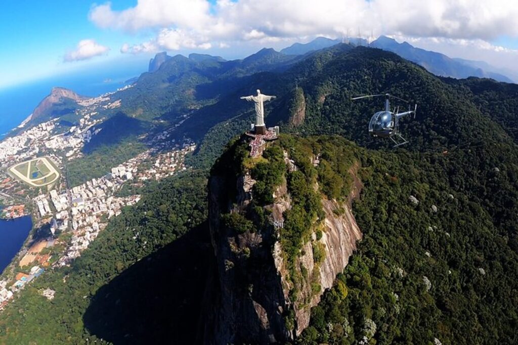 Helicopter Tour Around Christ the Redeemer