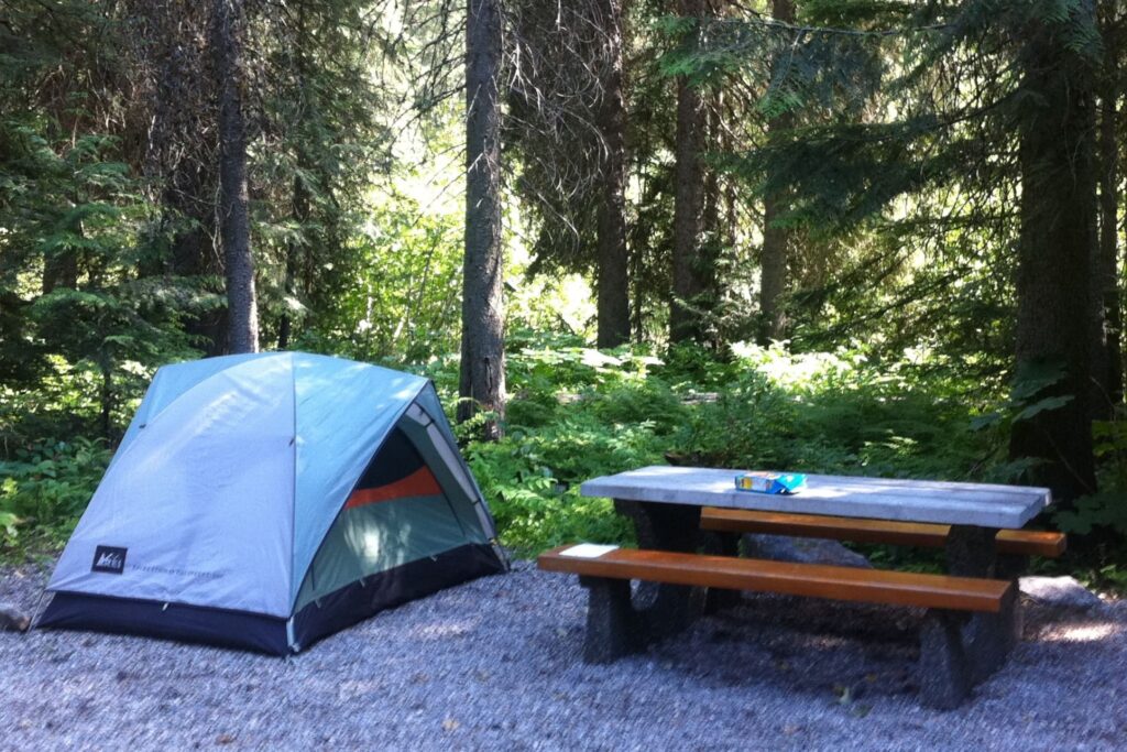 Camp Spot in Glacier National Park