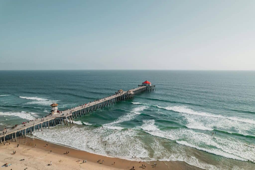 People Walking on Huntington Beach