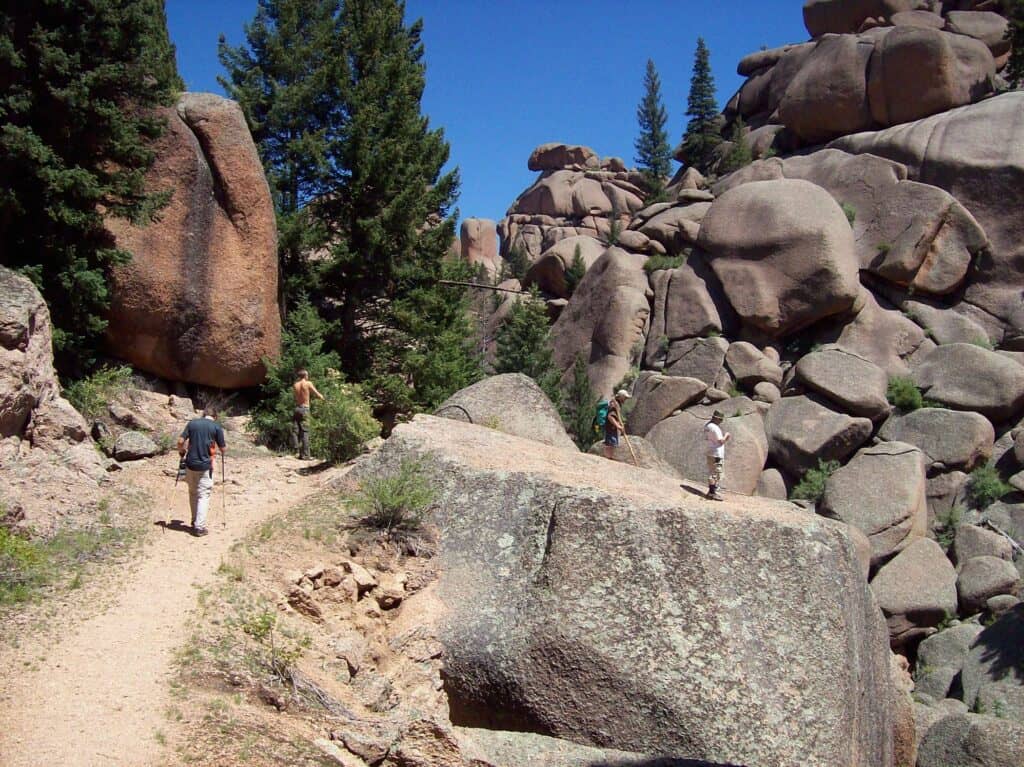 The Shaft House of the Lost Park Reservoir Ruins in Lost Creek Wilderness, Colorado