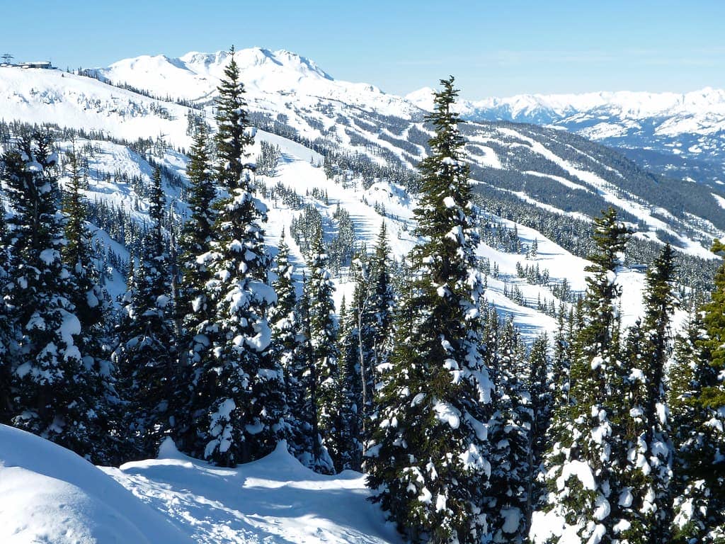 View of Blackcomb and Whistler Mountain from the Crystal Hut on Blackcomb