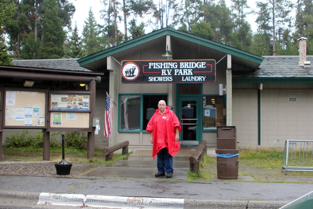 Check in building at Fishing Bridge RV Park, Yellowstone National Park