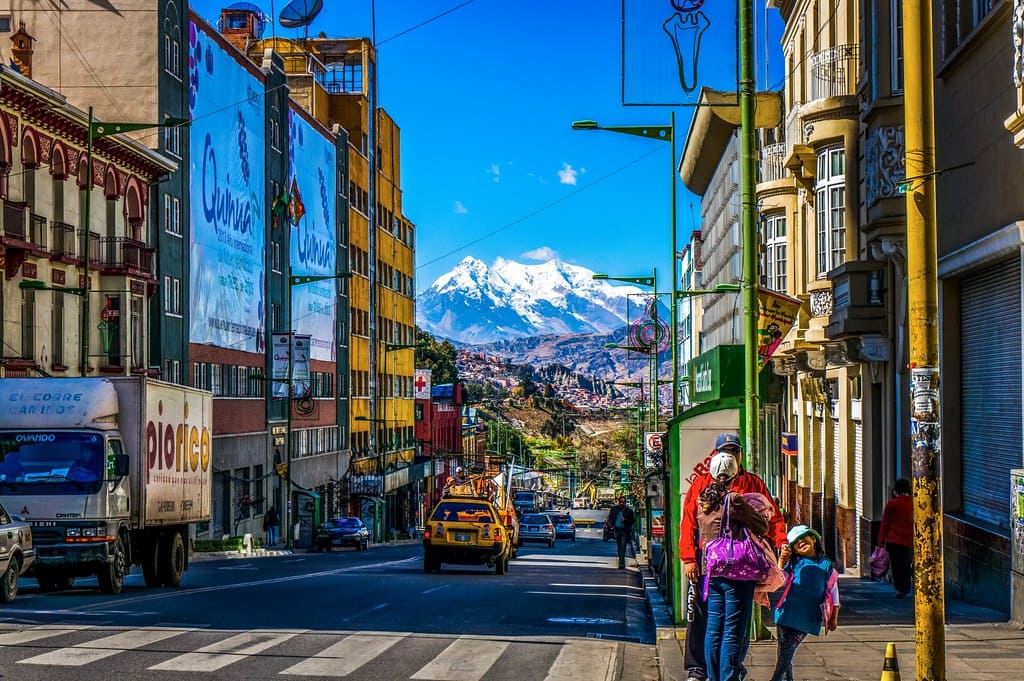 Street of La Paz, Bolivia