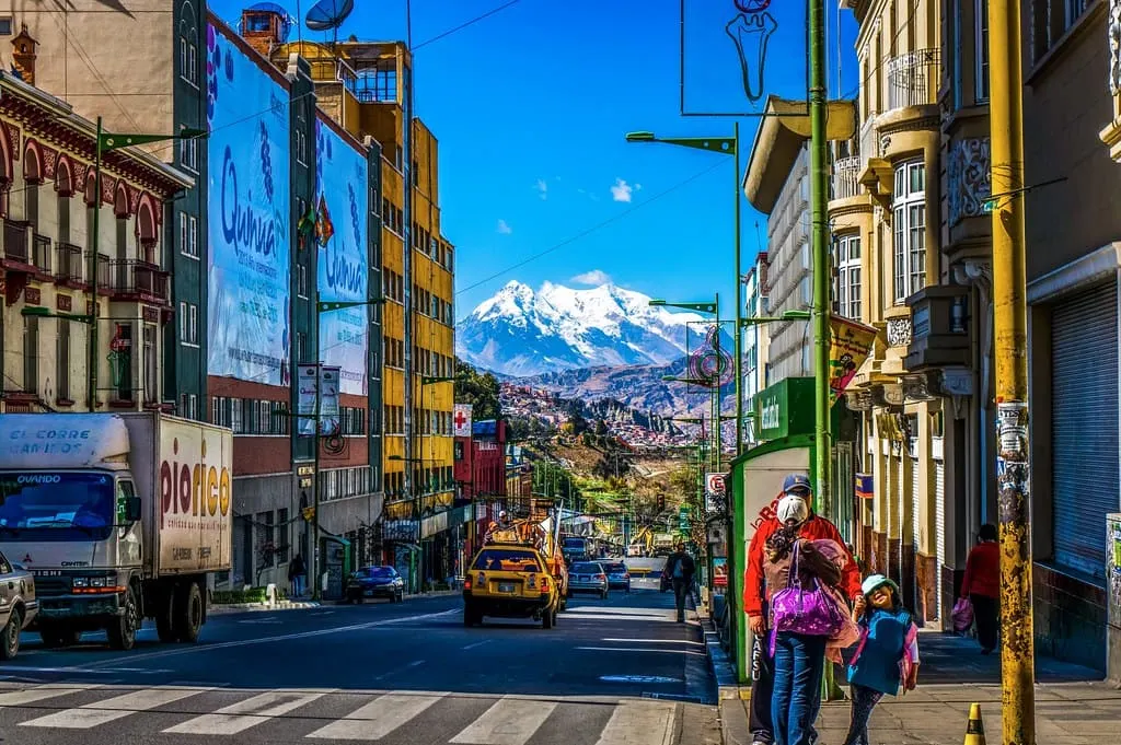 Street of La Paz, Bolivia