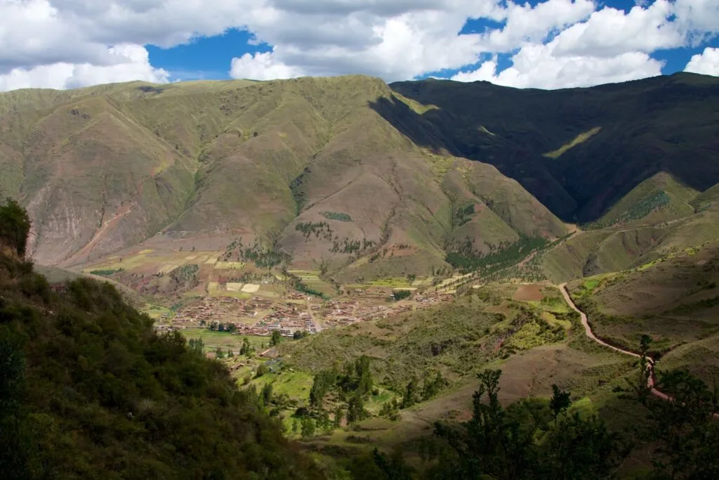 looking down from Tipón, Cusco Sacred Valley and Incan Ruins, Peru